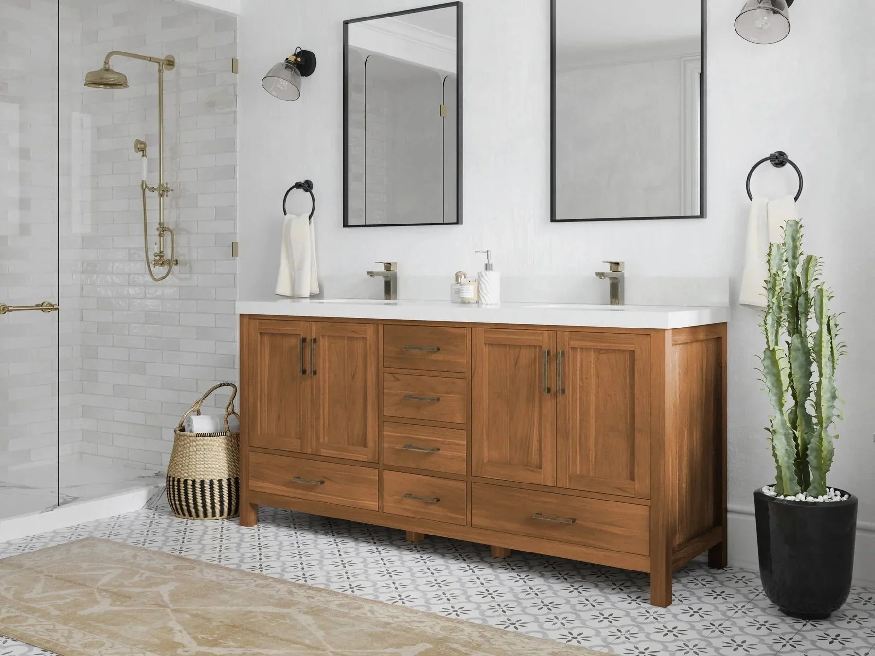 How to Choose Bathroom Vanities That Work With Accent Walls