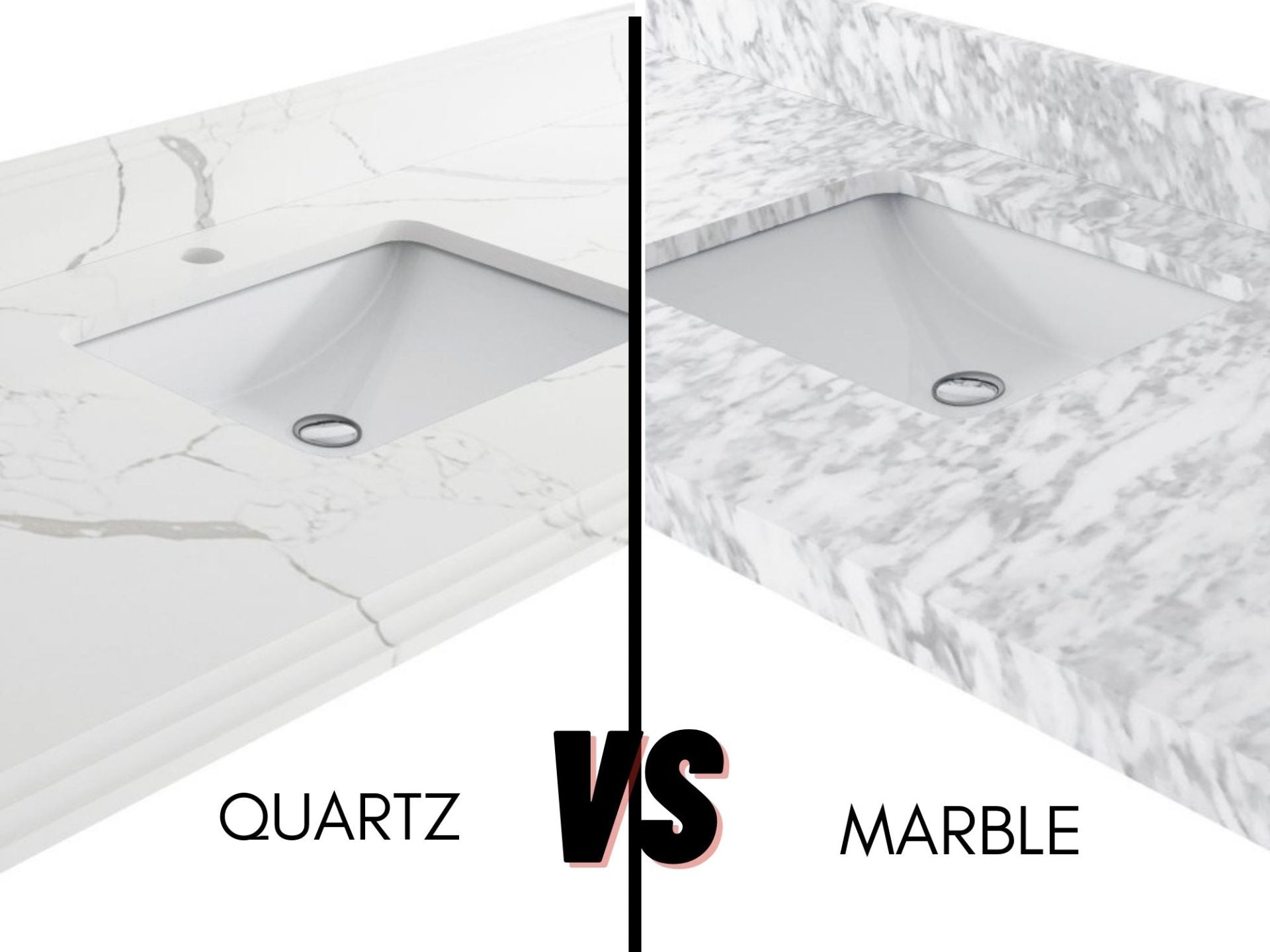 Quartz vs Marble Countertops - Which One's Better For Bathroom Vanity? - Willow Bath and Vanity