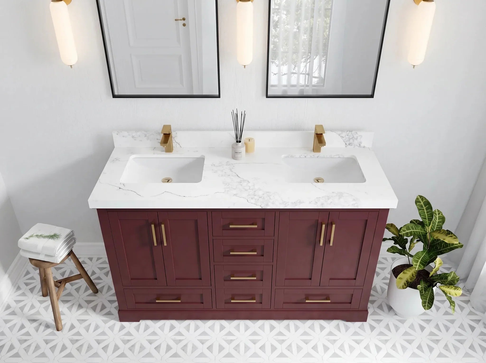 What It Costs to Upgrade to a 60 Inch Double Sink Vanity Top - Willow Bath and Vanity