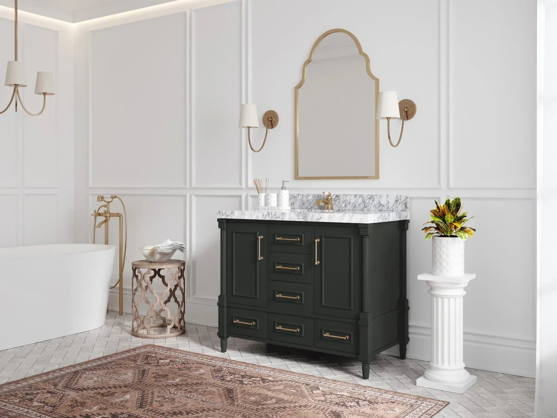 Where to Place a Single Sink Countertop in a Bathroom With Zero Storage - Willow Bath and Vanity