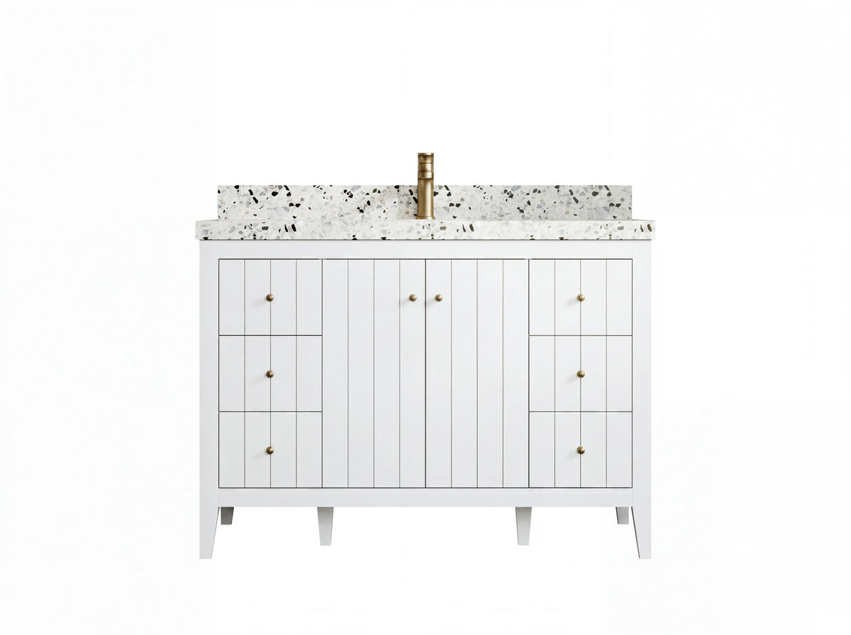 48-Inch White Single-Sink Bathroom Vanities