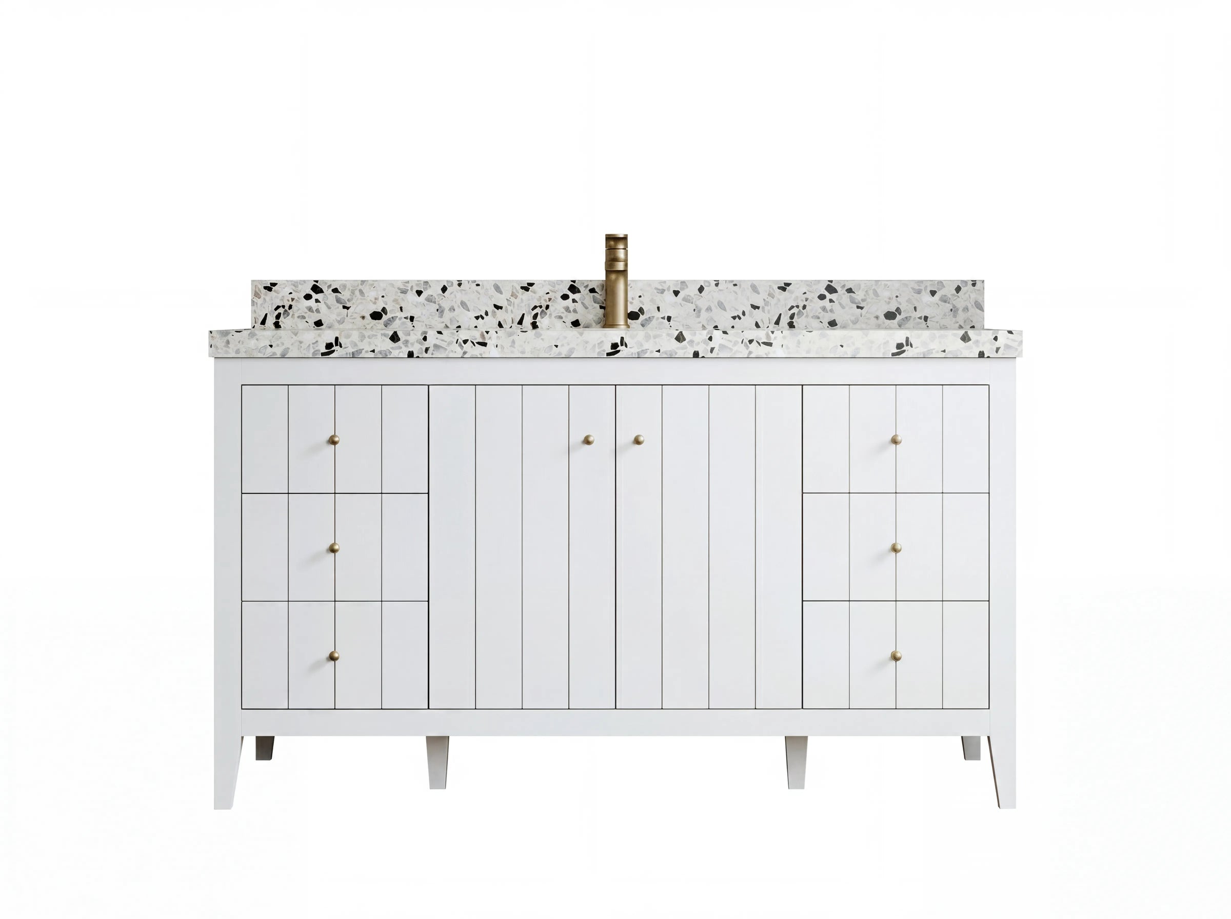 60-Inch White Single-Sink Bathroom Vanities