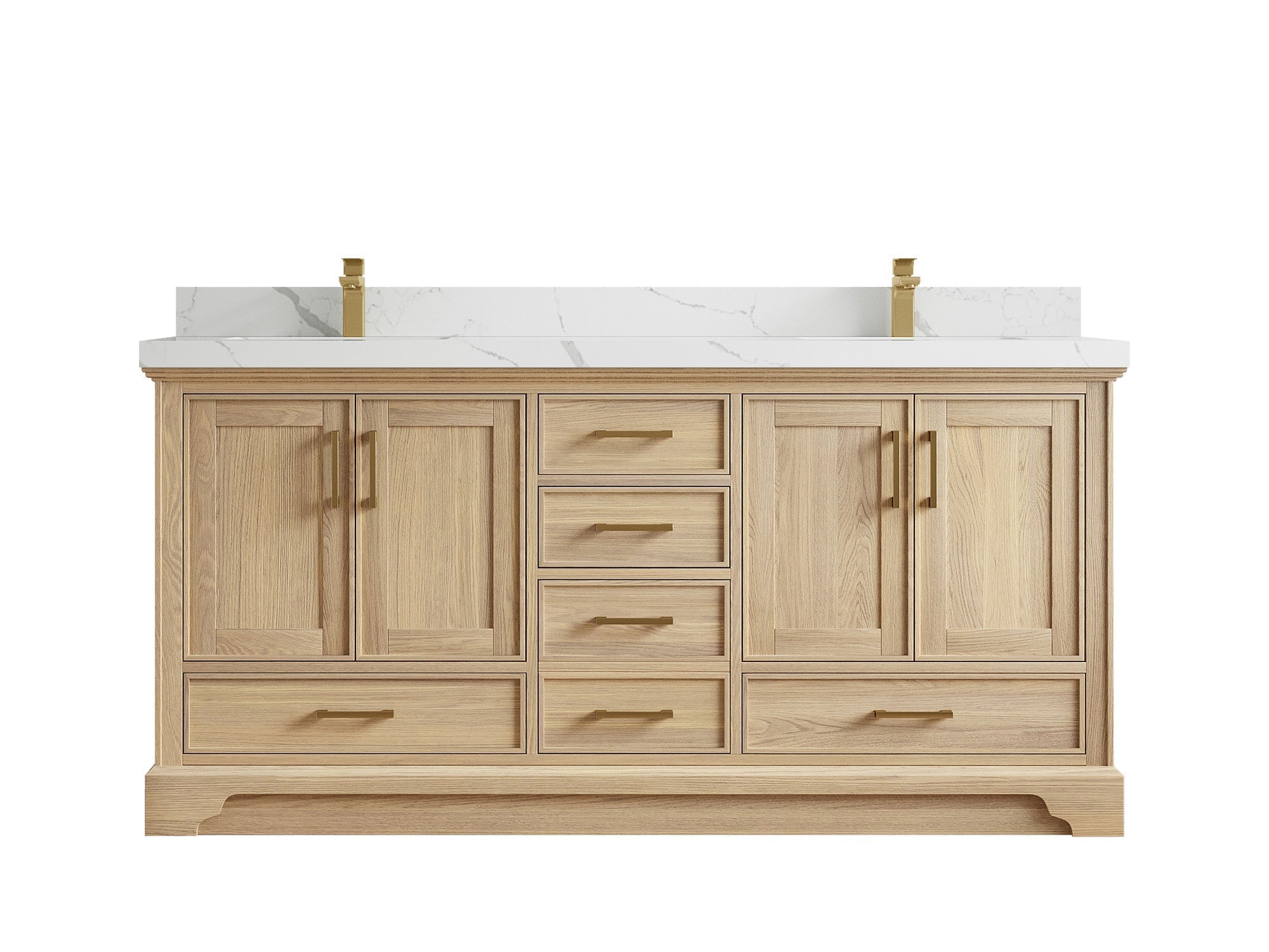 Bathroom Vanities - Double Sink - Bathroom Vanity size 70 - 79 IN - Oak Wood