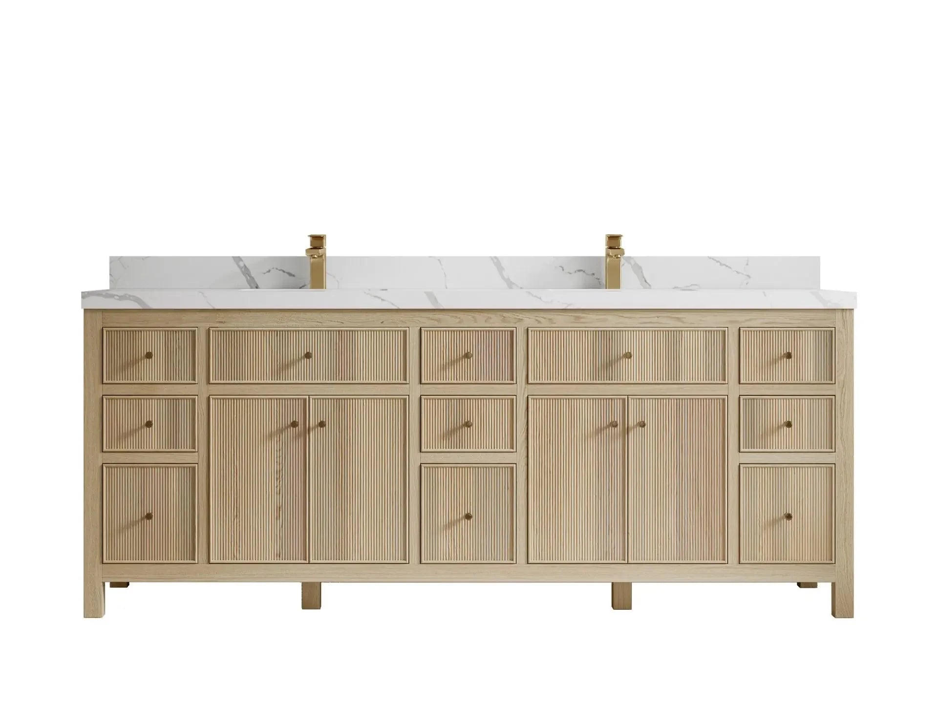 Bathroom vanity size 80 in and up double sink oak 84