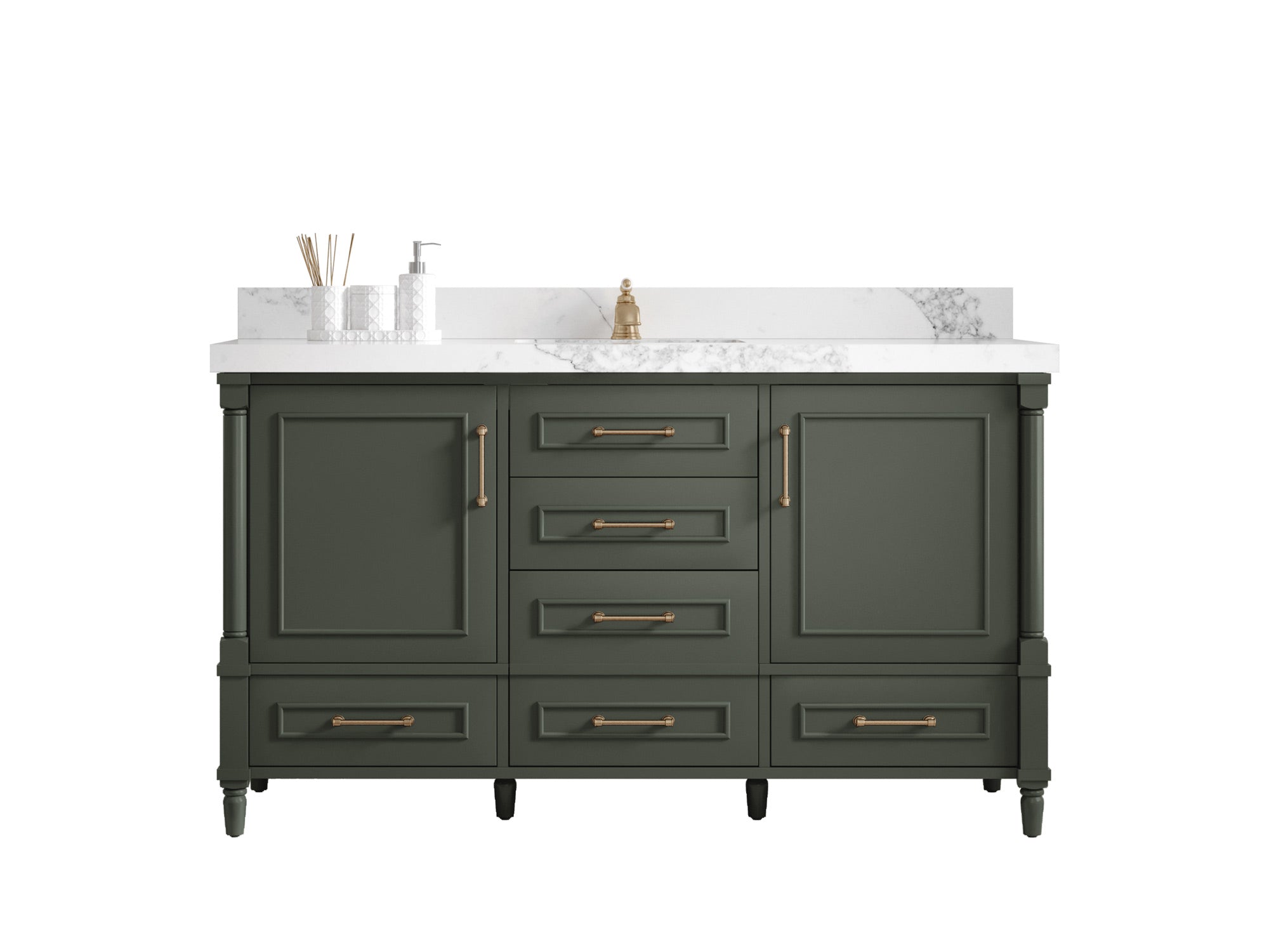 60-Inch Painted Single-Sink Bathroom Vanities