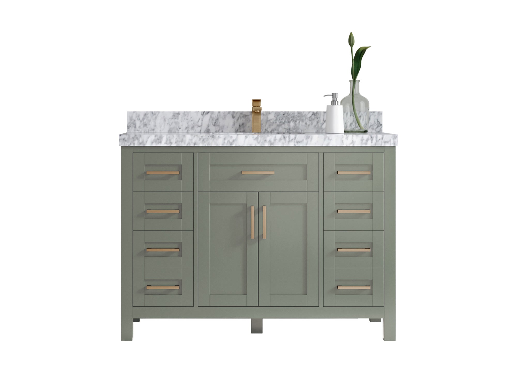 48-Inch Green Single-Sink Bathroom Vanities