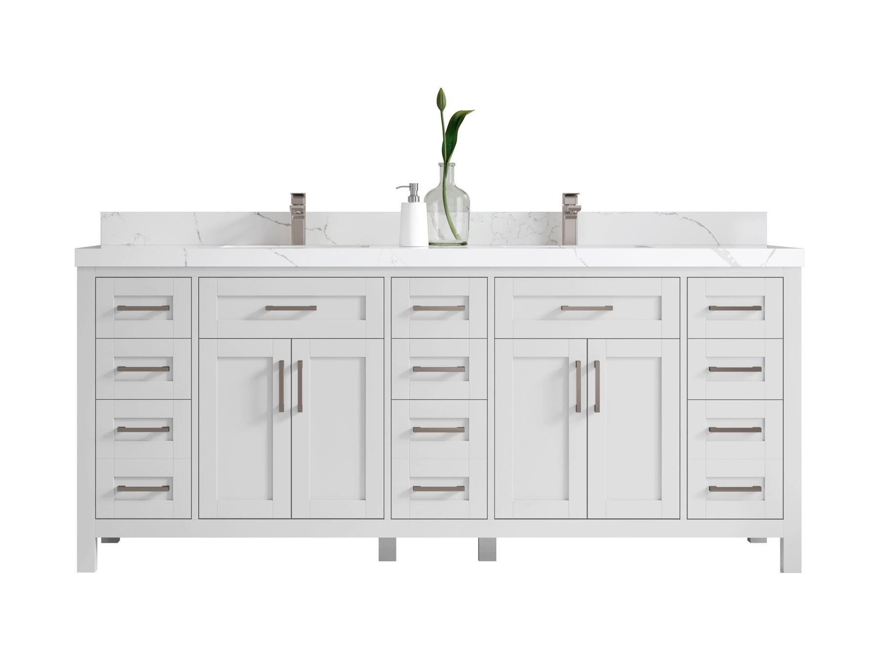 Cambridge 80 in. W x 22 in. D Double Sink Bathroom Vanity - Willow Bath and Vanity