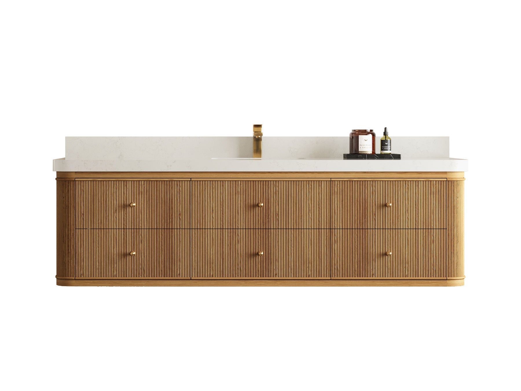 Hampton Floating Teak 72 in. W x 22 in. D Single Sink Bathroom Vanity - Willow Bath and Vanity