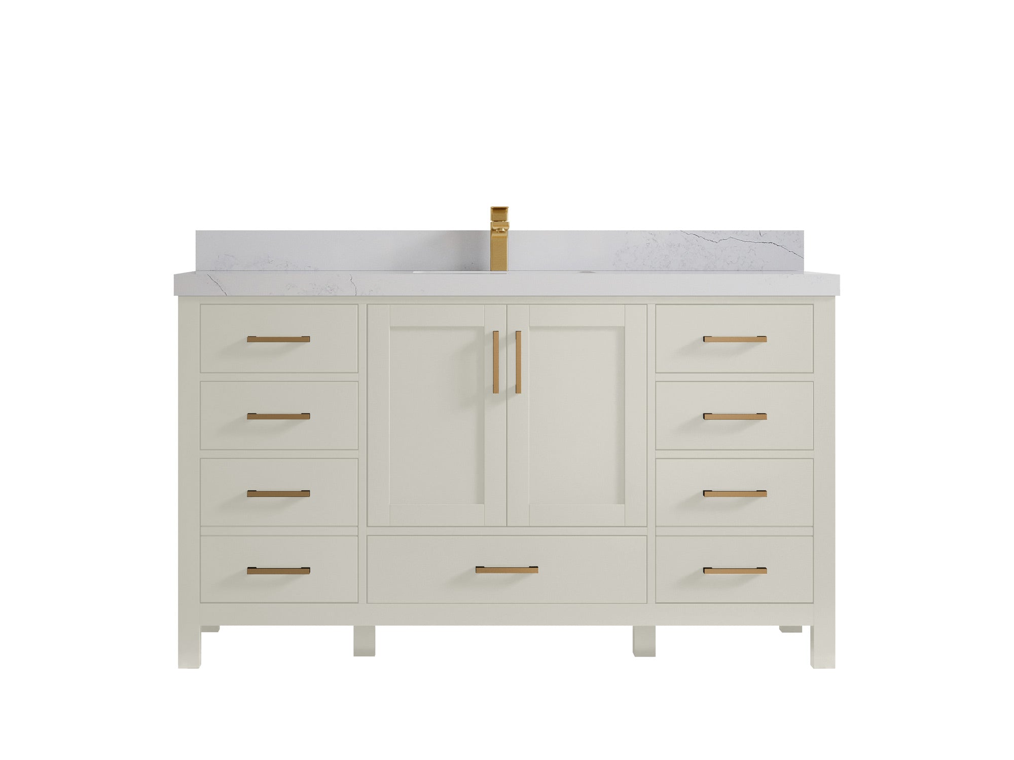 60-Inch Beige Single-Sink Bathroom Vanities