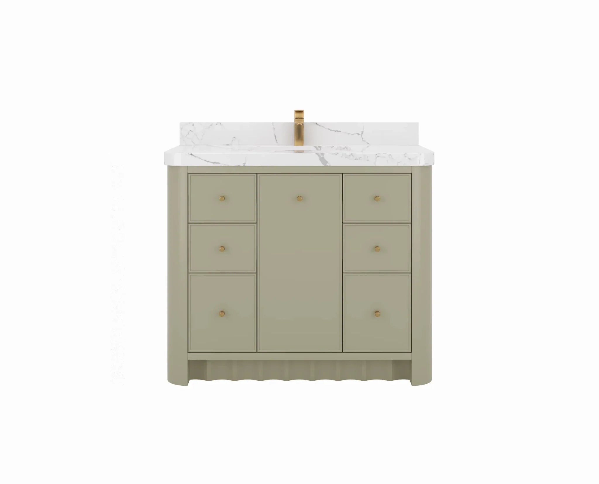 42-Inch Green Bathroom Vanities — Orlando 42 in. W x 22 in. D Single Sink Bathroom Vanity
