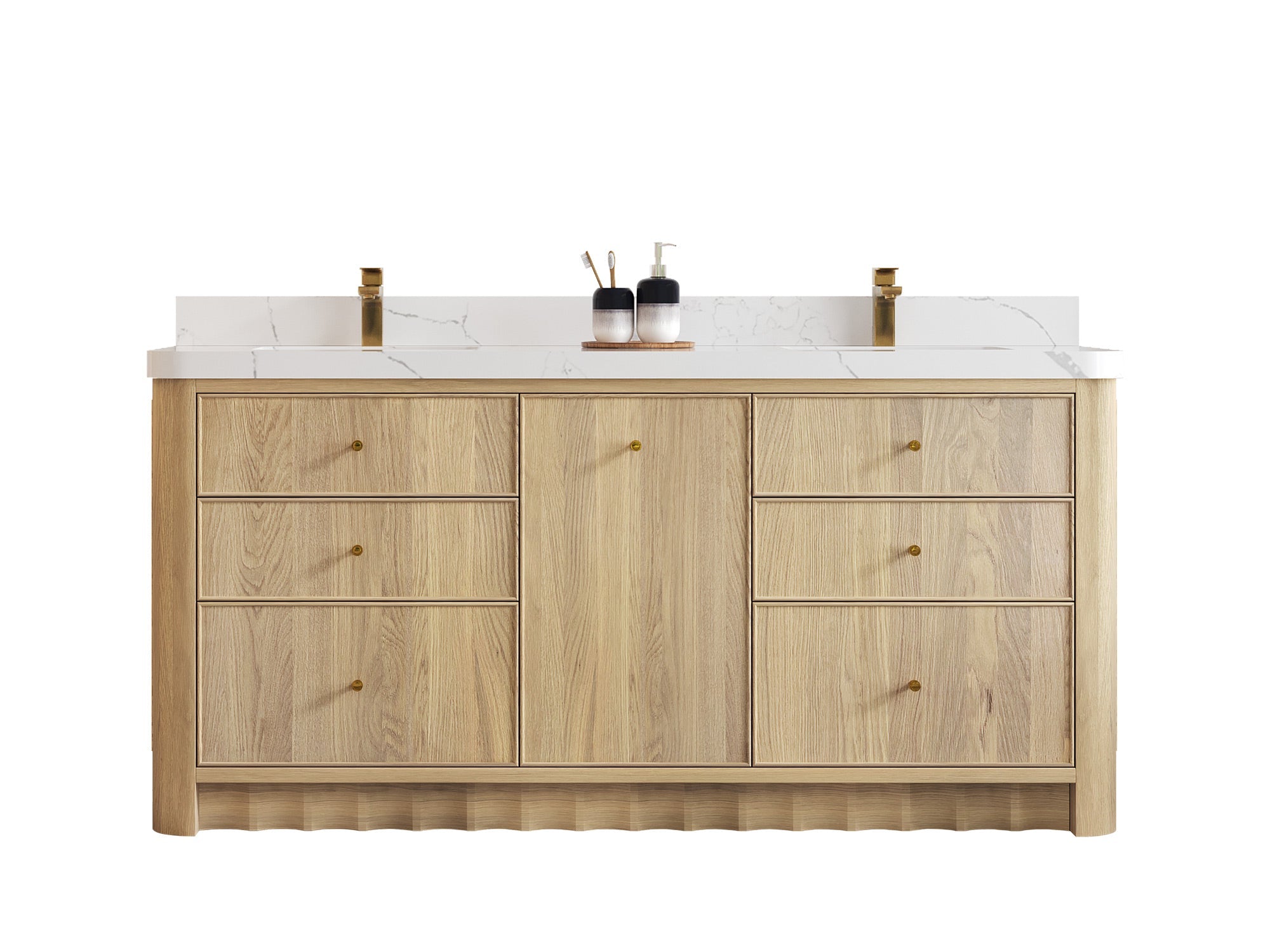 72 Inch Oak Double Sink Bathroom Vanities
