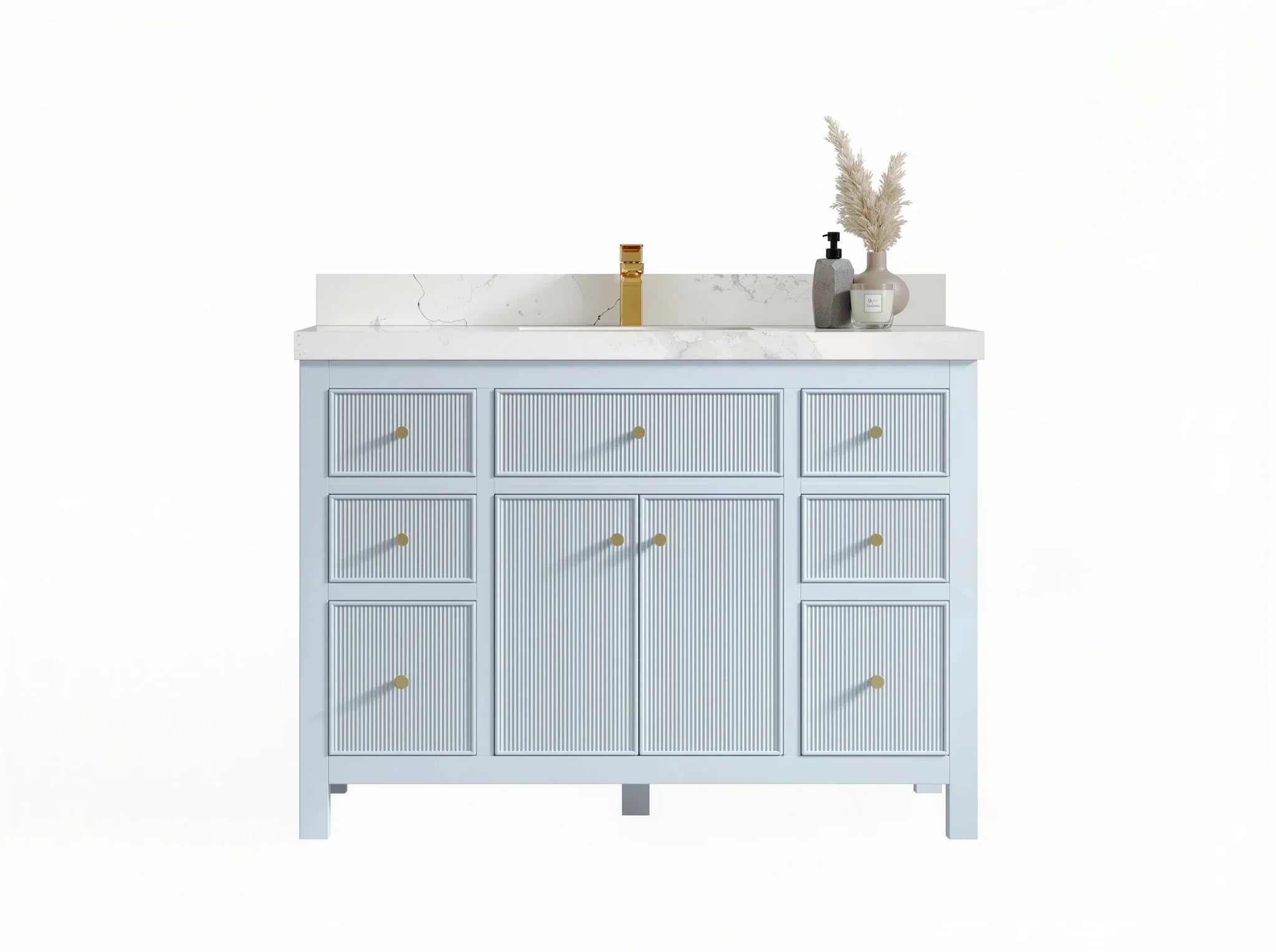 48-Inch Blue Single-Sink Bathroom Vanities