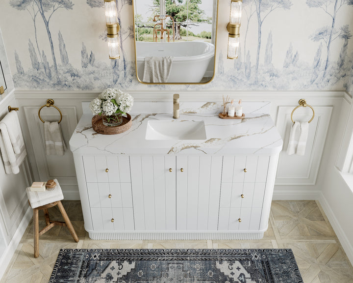 Houston 60 in. W x 22 in. D Free Standing Curved Edge Single Sink Bathroom Vanity - photo 7