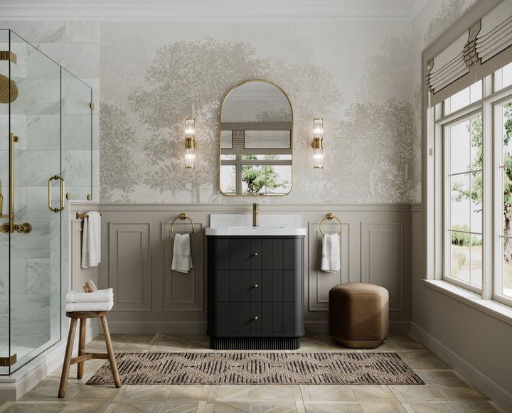 Houston 30 in. W x 22 in. D Free Standing Curved Edge Single Sink Bathroom Vanity - photo 4