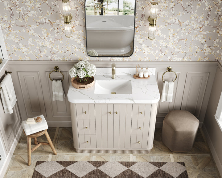 Houston 48 in. W x 22 in. D Free Standing Curved Edge Single Sink Bathroom Vanity - photo 11