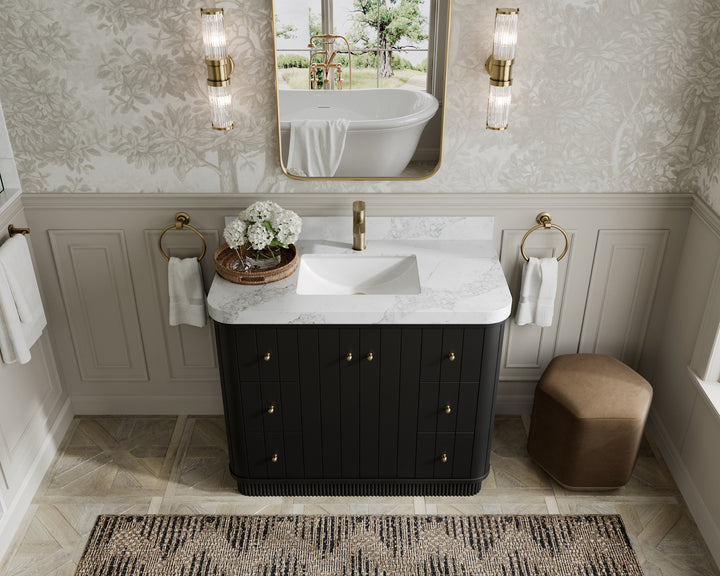Houston 42 in. W x 22 in. D Free Standing Curved Edge Single Sink Bathroom Vanity - photo 10
