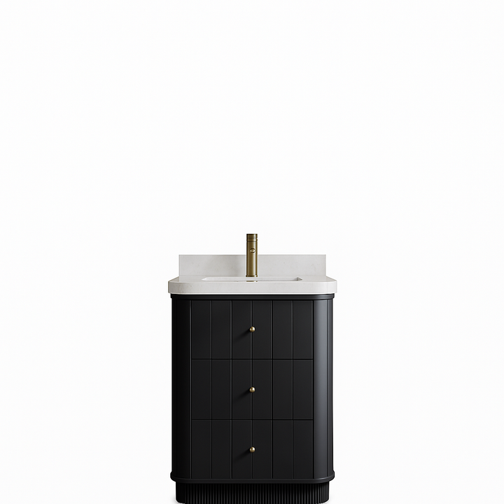 Houston 30 in. W x 22 in. D Free Standing Curved Edge Single Sink Bathroom Vanity - photo 1