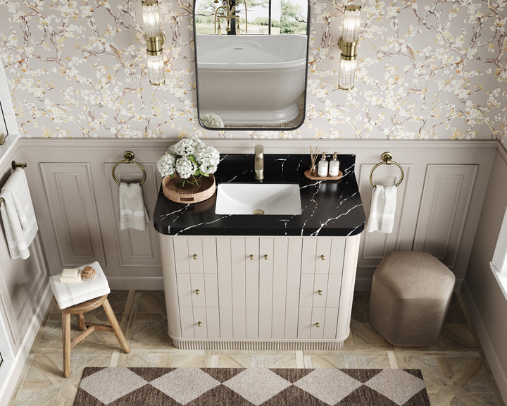 Houston 48 in. W x 22 in. D Free Standing Curved Edge Single Sink Bathroom Vanity - photo 14