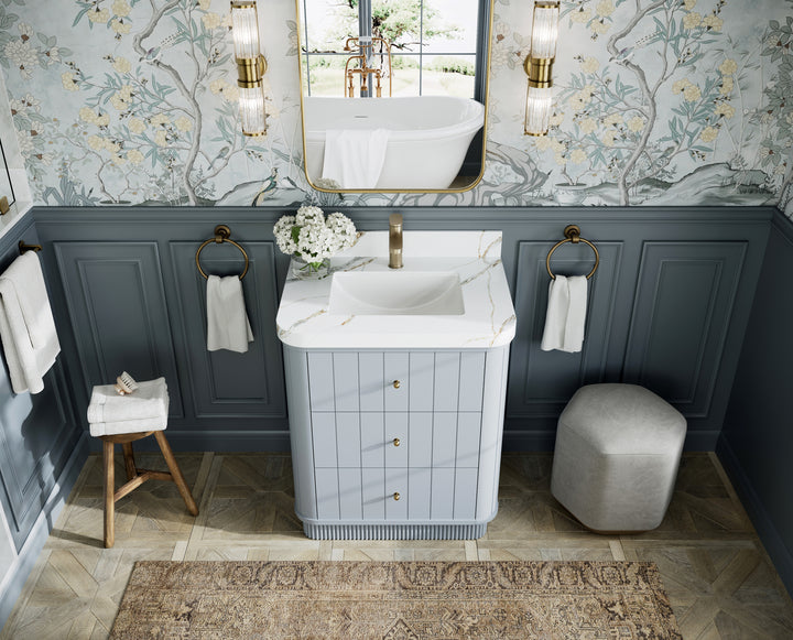 Houston 30 in. W x 22 in. D Free Standing Curved Edge Single Sink Bathroom Vanity - photo 13