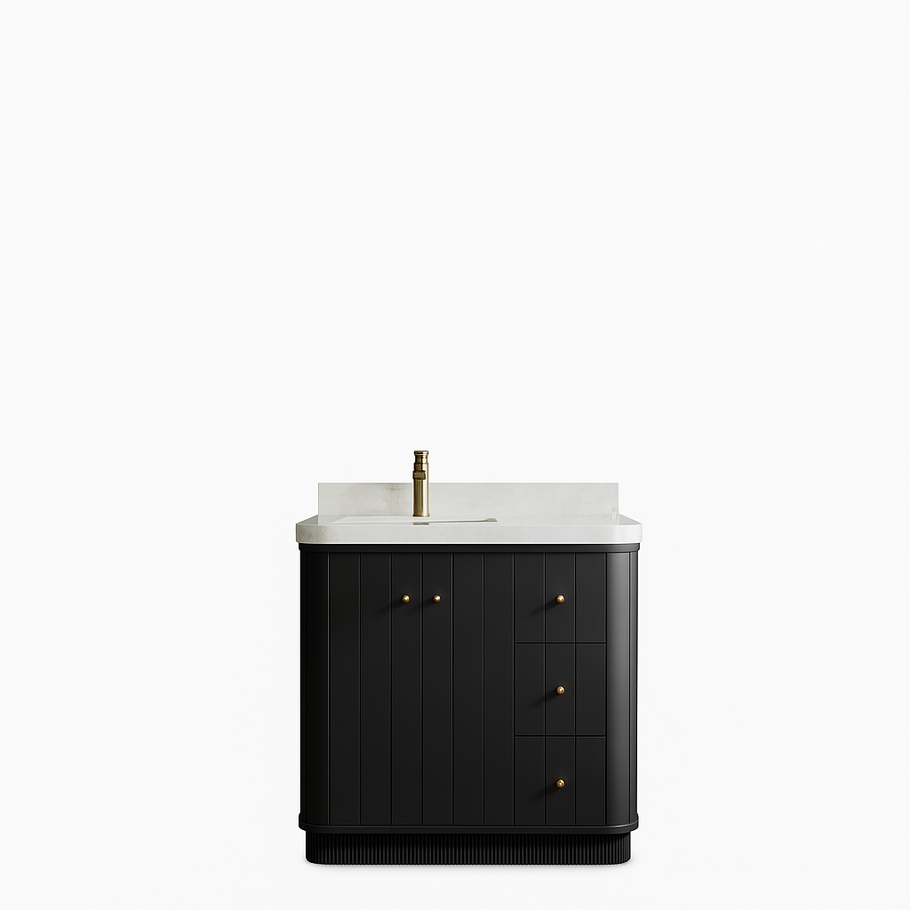 Reeded Bathroom Vanity - photo 33