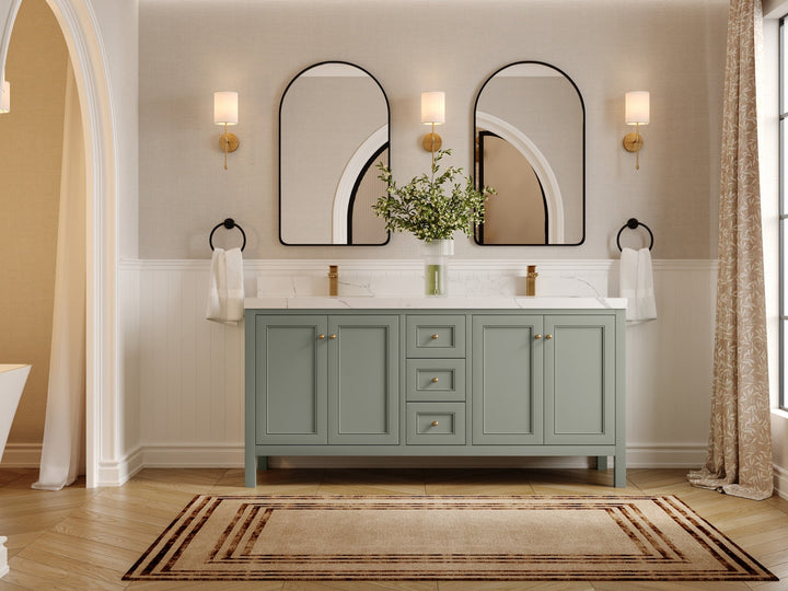 Nashville 72 in. W x 22 in. D Double Sink Bathroom Vanity - photo 4