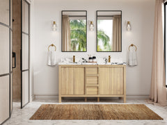 Elizabeth White Oak 60 in. W x 22 in. D Double Sink Bathroom Vanity - photo 4