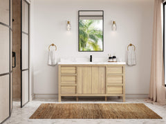 Elizabeth White Oak 60 in. W x 22 in. D Single Sink Bathroom Vanity - photo 4