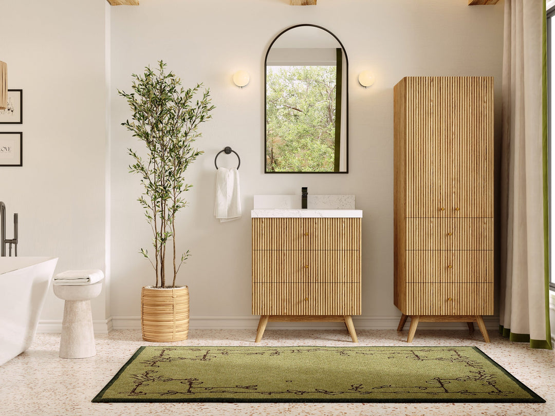 Pasadena White Oak 30 in. W x 22 in. D Single Sink Bathroom Vanity