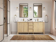 Elizabeth White Oak 72 in. W x 22 in. D Double Sink Bathroom Vanity - photo 4