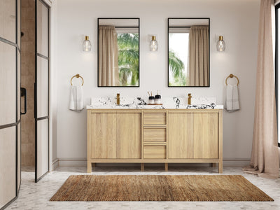 Elizabeth White Oak 72 in. W x 22 in. D Double Sink Bathroom Vanity