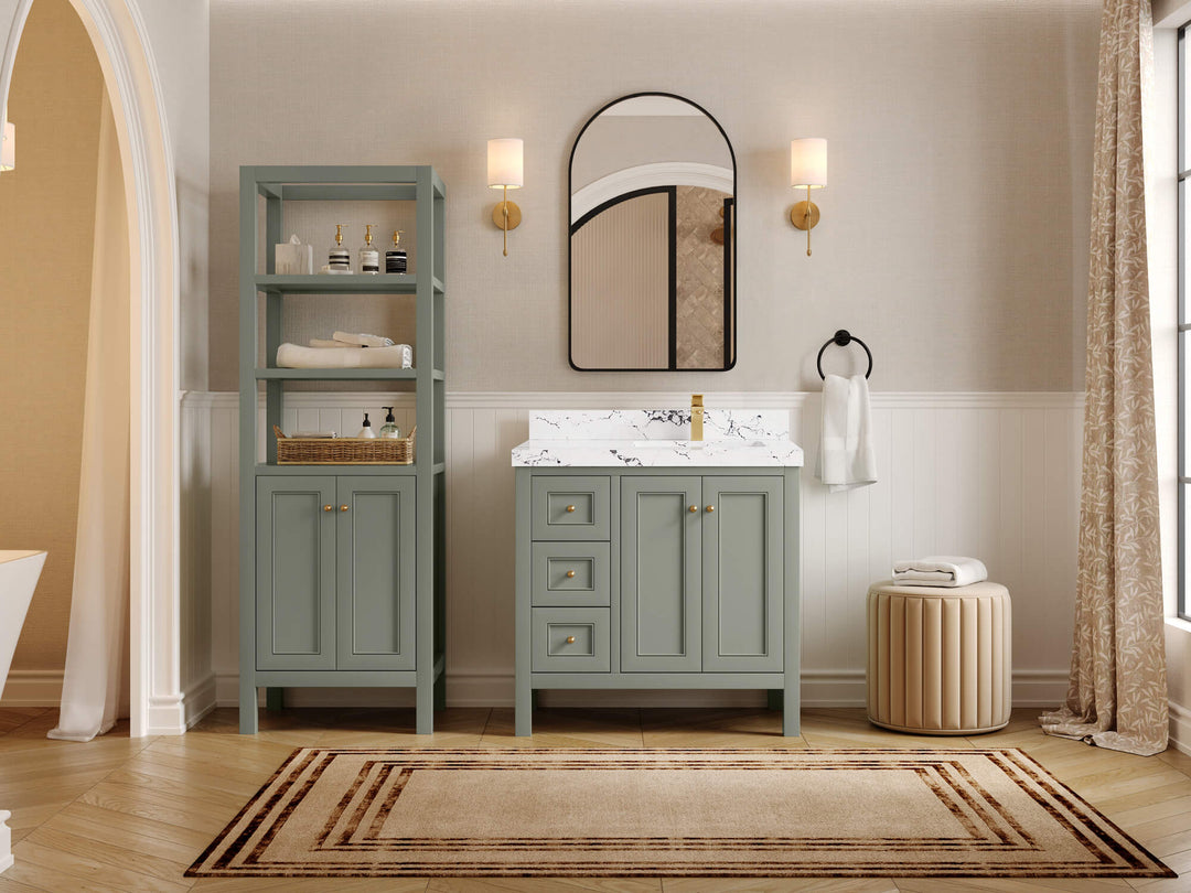 Nashville 36 in. W x 22 in. D Right Offset Sink Bathroom Vanity