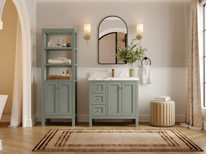 Nashville 36 in. W x 22 in. D Center Sink Bathroom Vanity - photo 4