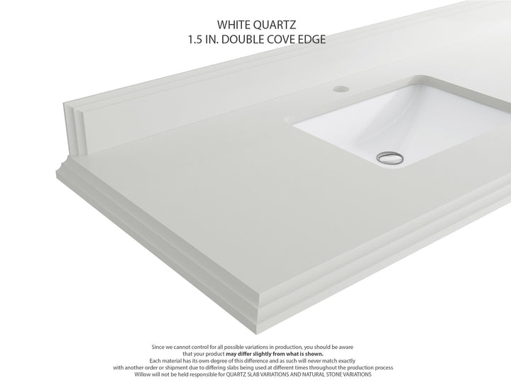Atlanta Teak Wood 36 in. W x 22 in. D Right Offset Sink Bathroom Vanity - photo 41
