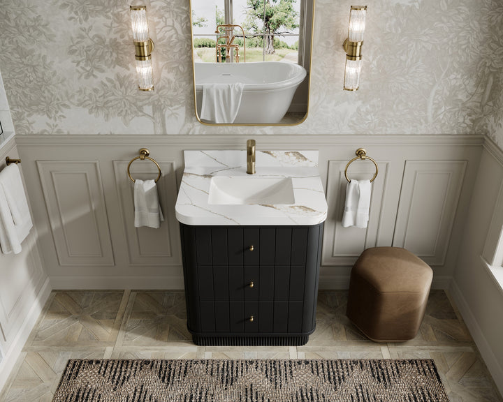 Houston 30 in. W x 22 in. D Free Standing Curved Edge Single Sink Bathroom Vanity - photo 15