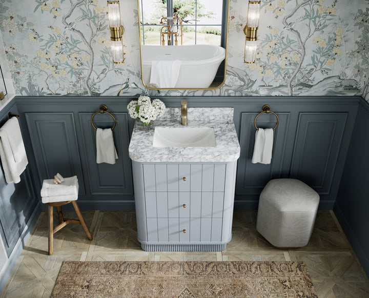 Houston 30 in. W x 22 in. D Free Standing Curved Edge Single Sink Bathroom Vanity - photo 8