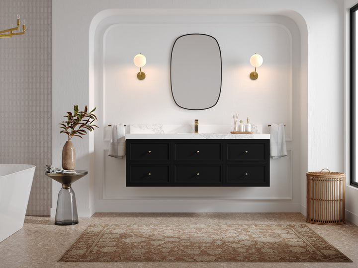Roswell Floating 60 in. W x 22 in. D Single Sink Bathroom Vanity - photo 4