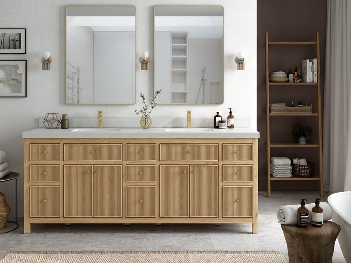 Sonoma Teak Wood 84 in. W x 22 in. D Double Sink Bathroom Vanity - photo 4