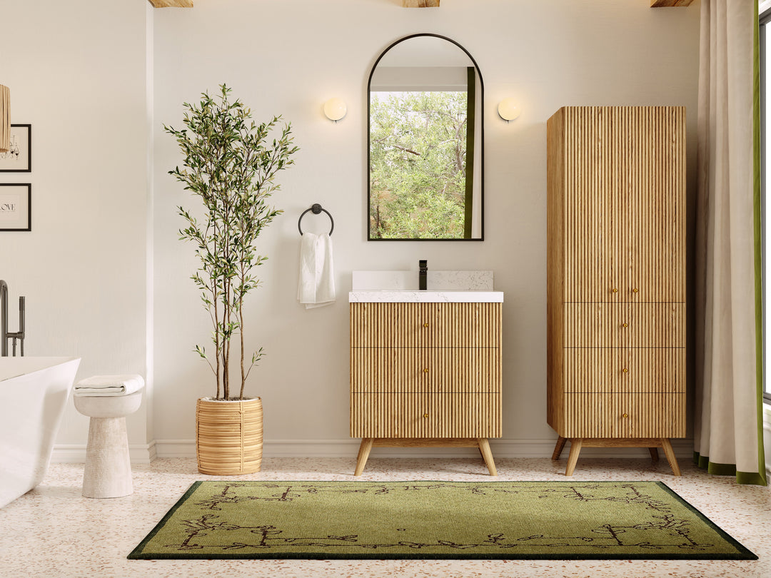 Pasadena White Oak 30 in. W x 22 in. D Single Sink Bathroom Vanity