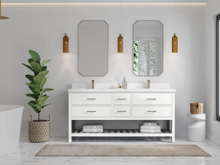 Parker 72 in. W x 22 in. D Double Sink Bathroom Vanity - photo 4