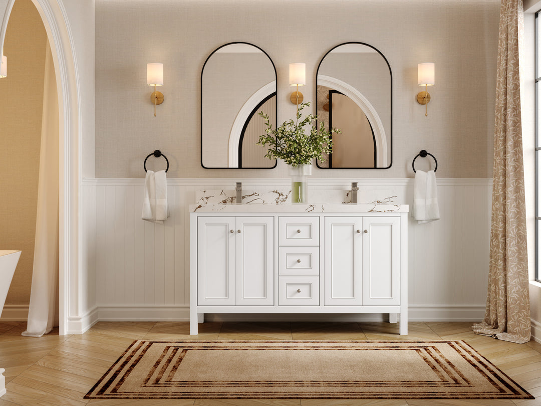 Nashville 60 in. W x 22 in. D Double Sink Bathroom Vanity