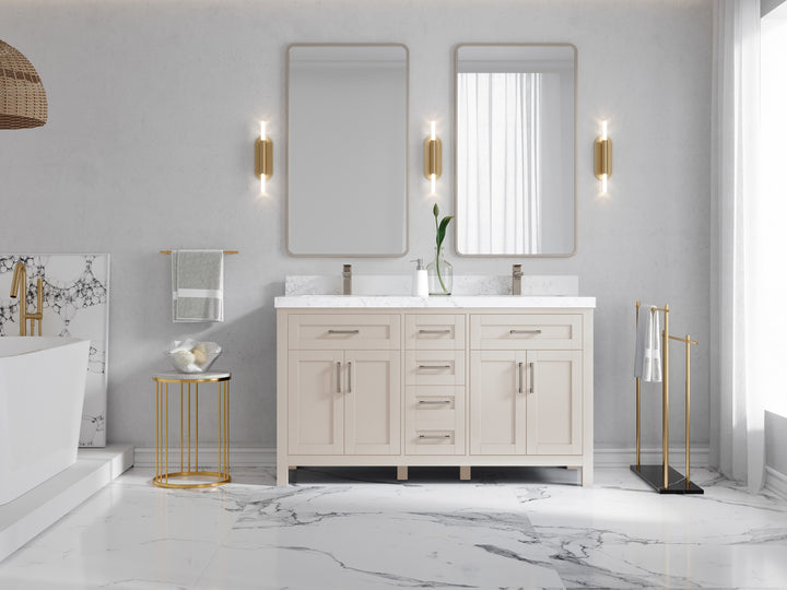 Cambridge 60 in. W x 22 in. D Double Sink Bathroom Vanity - photo 4