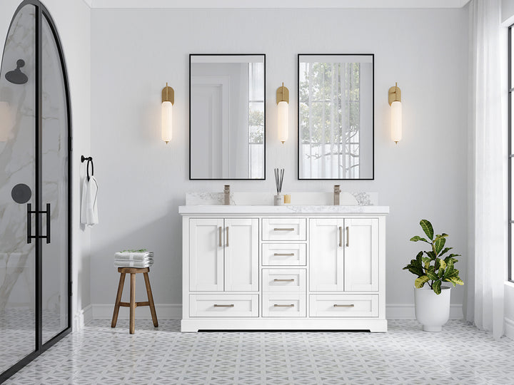 Boston 60 in. W x 22 in. D Double Sink Bathroom Vanity - photo 4