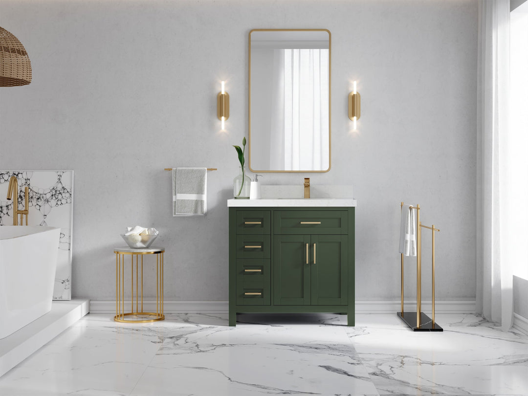 Cambridge 36 in. W x 22 in. D Right Offset Sink Bathroom Vanity