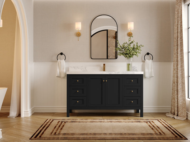 Nashville 60 in. W x 22 in. D Single Sink Bathroom Vanity - photo 4