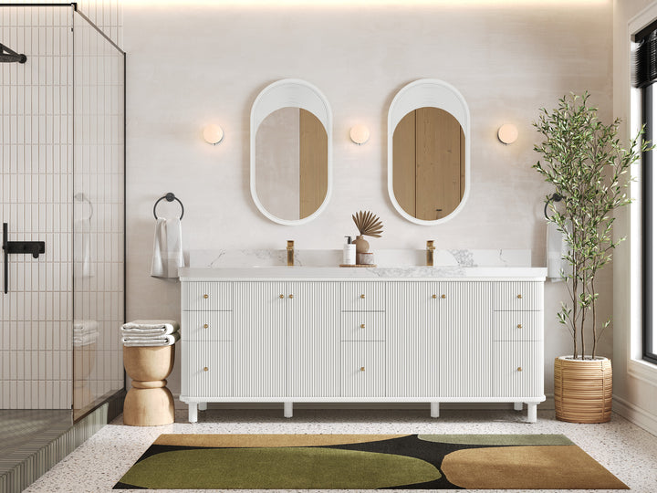 Miami 84 in. W x 22 in. D Double Sink Bathroom Vanity - photo 4