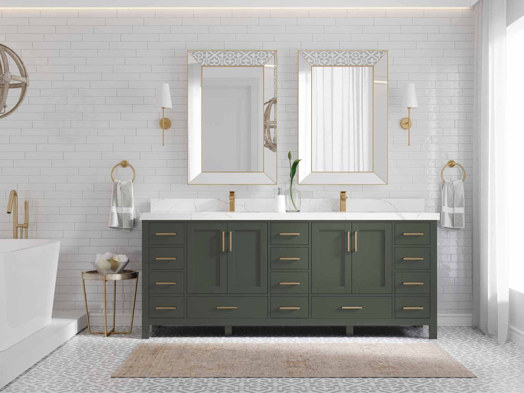 Malibu 84 in. W x 22 in. D Double Sink Bathroom Vanity