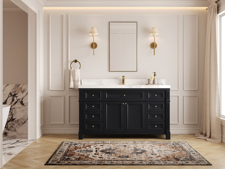 Paris 60 in. W x 22 in. D Single Sink Bathroom Vanity - photo 4