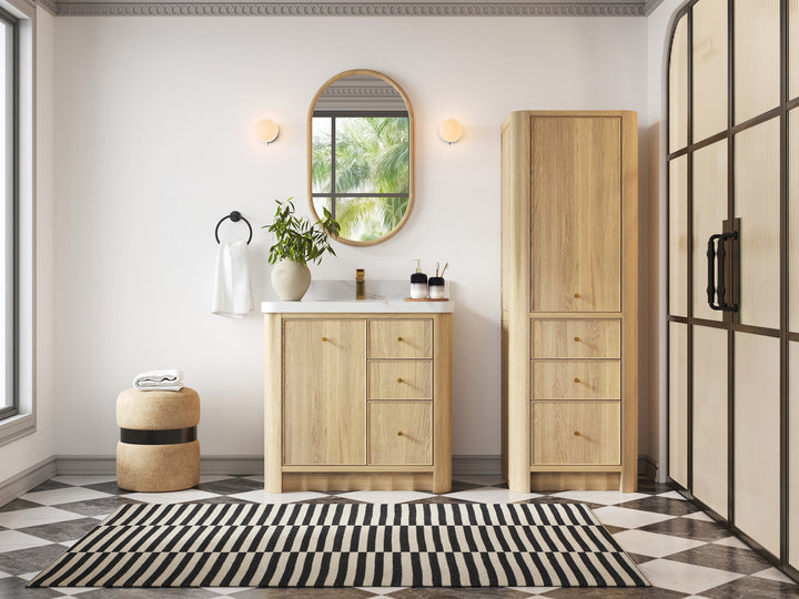 Orlando Oak 36 in. W x 22 in. D Center Sink Bathroom Vanity - photo 4