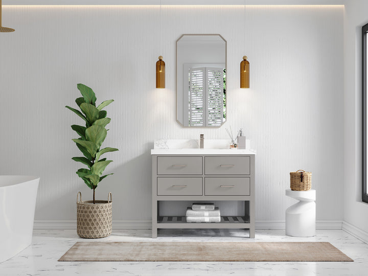 Parker 42 in. W x 22 in. D Single Sink Bathroom Vanity - photo 4