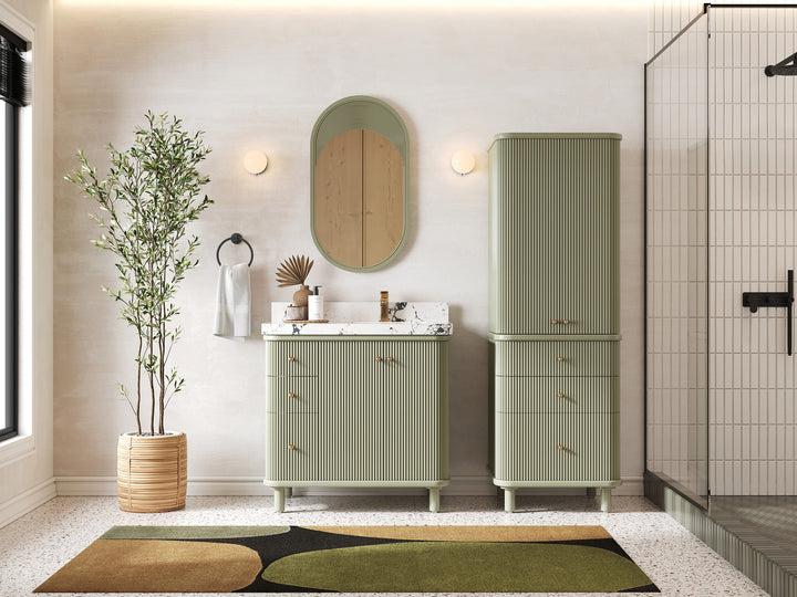 Miami 36 in. W x 22 in. D Right Offset Sink Bathroom Vanity - photo 4